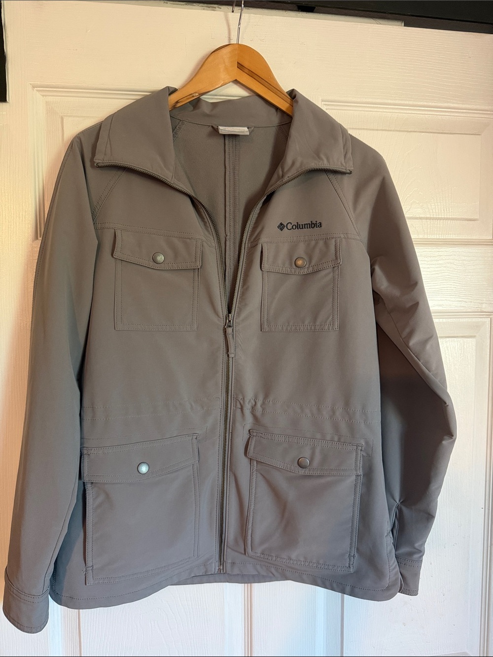 Columbia Women's Taupe Gray Military-Style Field Jacket